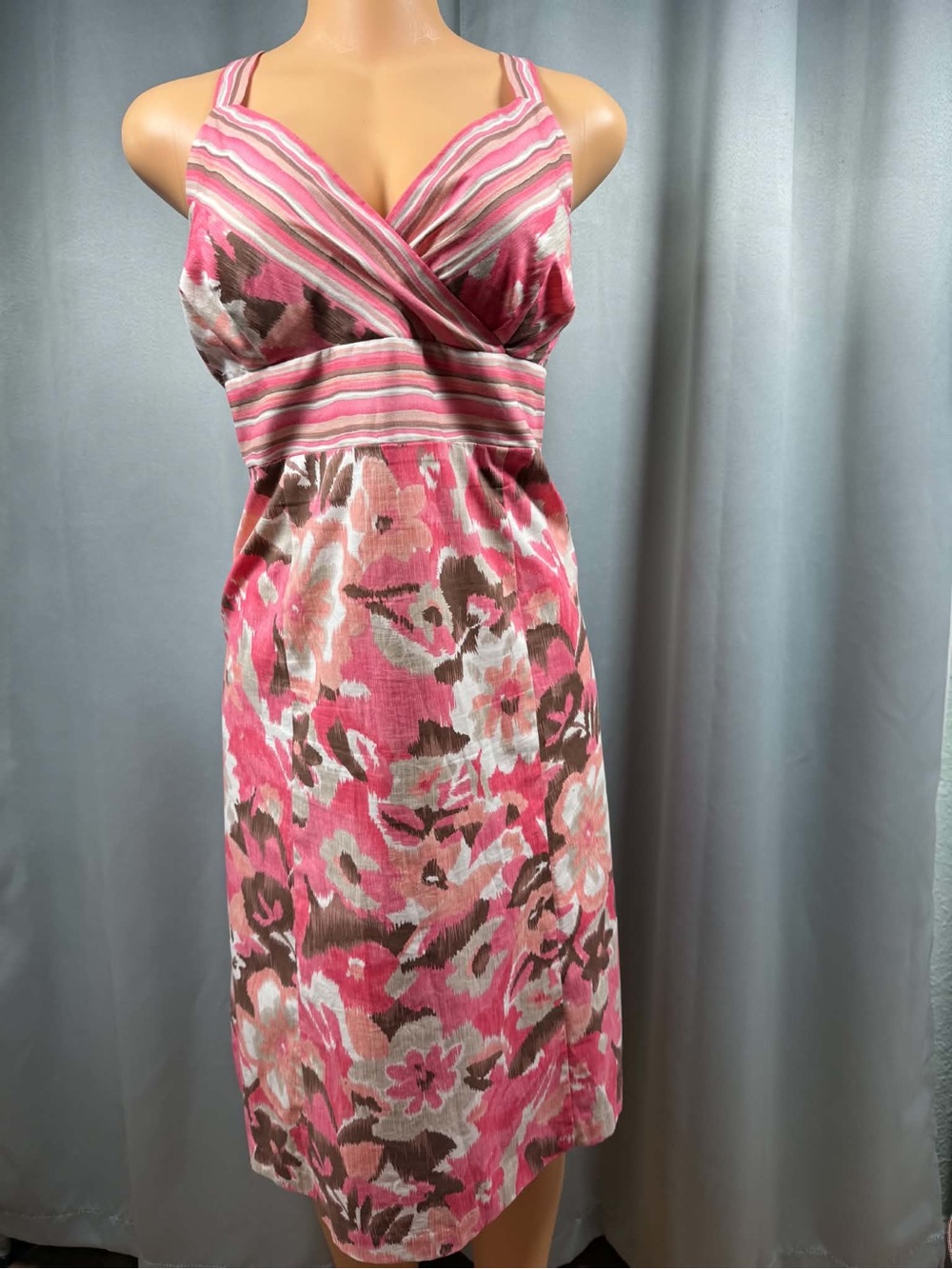 R&K Originals Size 16 Pink Floral Crossback Dress